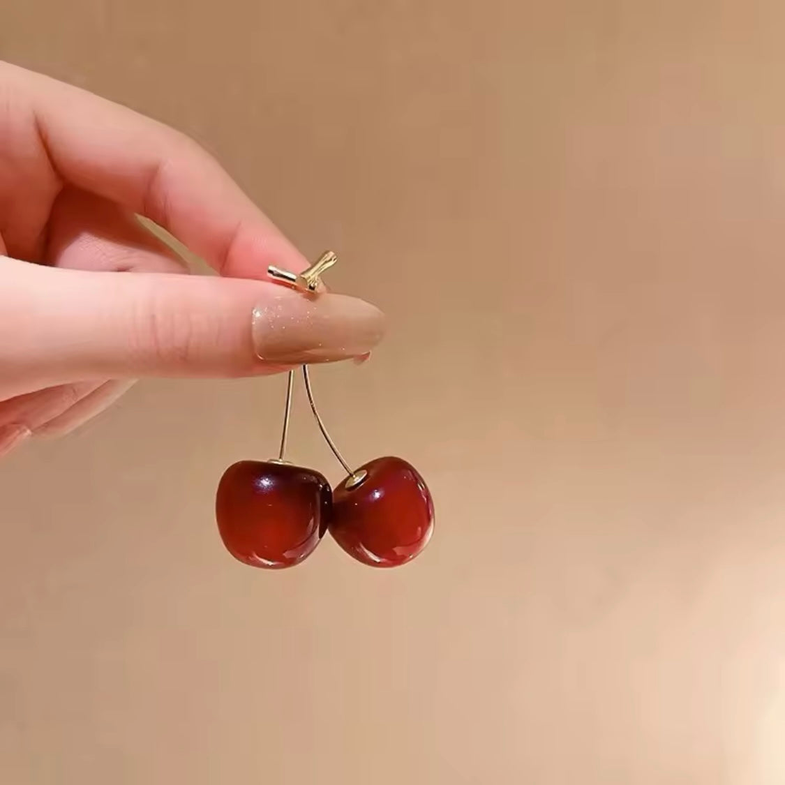 Cherry drop earrings