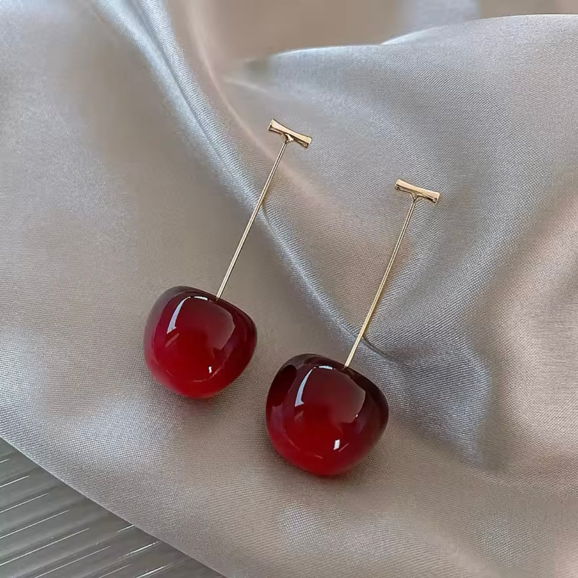 Cherry drop earrings